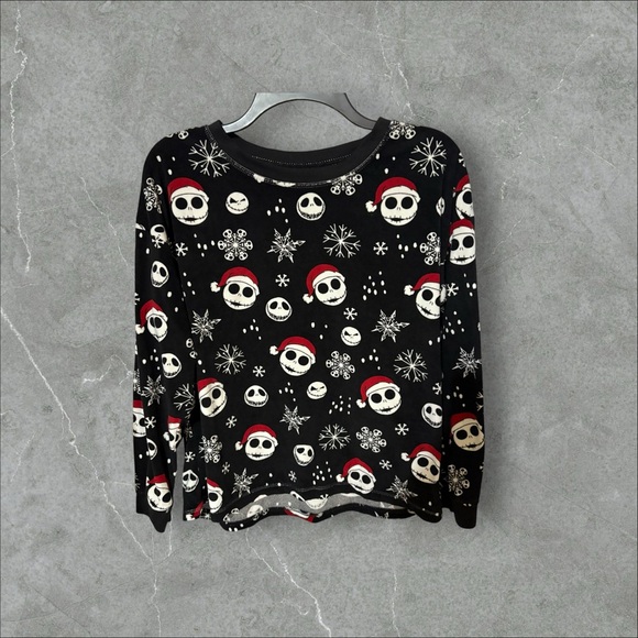Disney Black and Cream Nightmare Before Christmas Pajama Top - Picture 2 of 4